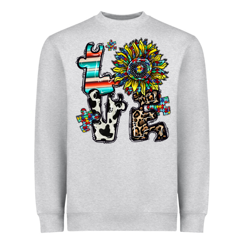 Love Autism Heavyweight Sweatshirt by CowhideDigitalArt | Teevron