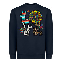Navy love autism Heavyweight Sweatshirt - CowhideDigitalArt