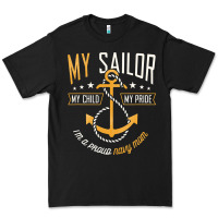 Black Proud Navy Mother for Moms of Sailors Proud Mom Navy Family Premium Tee - longCreatives