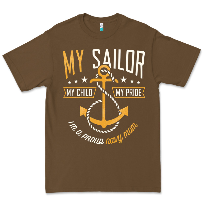 Proud Navy Mother For Moms Of Sailors Proud Mom Navy Family Premium Tee by longCreatives | Teevron