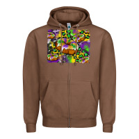 Chestnut mardi gras cake glitterleopard and cowhide background Zipper Hoodie - Artiststas