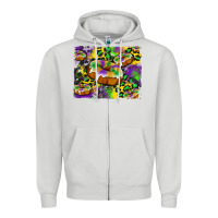 Dove Grey mardi gras cake glitterleopard and cowhide background Zipper Hoodie - Artiststas