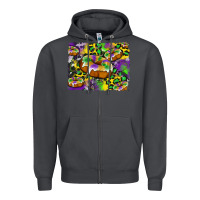 Smoke mardi gras cake glitterleopard and cowhide background Zipper Hoodie - Artiststas
