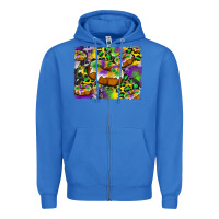 True Royal mardi gras cake glitterleopard and cowhide background Zipper Hoodie - Artiststas