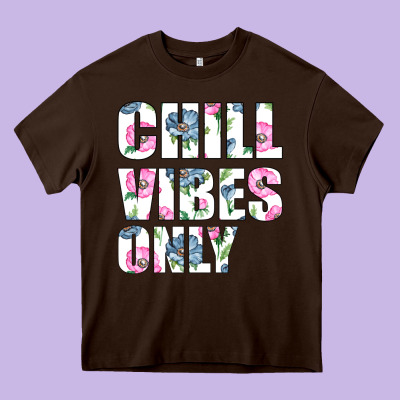 Chill Vibes Only Heavy Core Tee Designed By Bettercallsaul