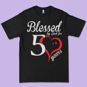 Vintage 50th Birthday Blessed By God For 50 Years Birthday Premium Tee Designed By Longcreatives