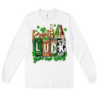 White St. Patrick's Forget luck give me beer Long Sleeve Tee - OliviaCreatesArt