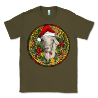Army Green Christmas Goat Classic Tee - RanaPortraitStore