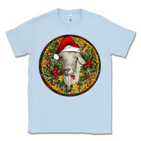 Dusty Blue Christmas Goat Classic Tee - RanaPortraitStore