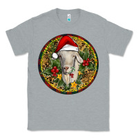 Heather Grey Christmas Goat Classic Tee - RanaPortraitStore