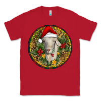 Red Christmas Goat Classic Tee - RanaPortraitStore