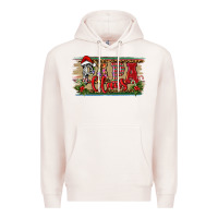 Pale Pink Christmas Western Papa Claus Premium Hoodie - RanaPortraitStore