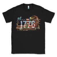 Black Eat. 1776 eagle 4th of july Classic Tee - HowdyJamesFarm