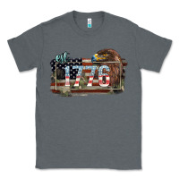 Charcoal Heather Eat. 1776 eagle 4th of july Classic Tee - HowdyJamesFarm