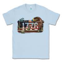 Dusty Blue Eat. 1776 eagle 4th of july Classic Tee - HowdyJamesFarm