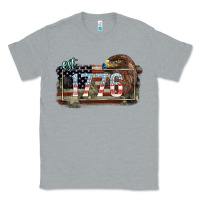 Heather Grey Eat. 1776 eagle 4th of july Classic Tee - HowdyJamesFarm