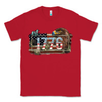 Red Eat. 1776 eagle 4th of july Classic Tee - HowdyJamesFarm