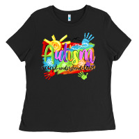 Black Autism accept understand love Ladies Tee - NancyCooperArtShop