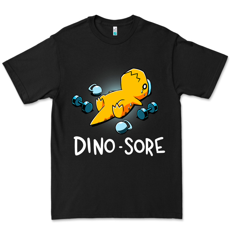 Dino Sore Funny Dinosaur Workout Gym Fitness Lifting Premium Tee by longCreatives | Teevron