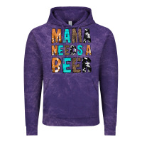 Cloud Purple Mama Needs a Beer Vintage Hoodie - CowCowDesign