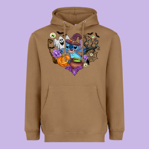 Stitch Heart Halloween Heavyweight Hoodie Designed By Adodesignshop