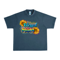 Midnight Navy Blessed mom Urban Heavy Tee - CowGirlArtShop