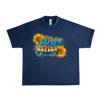Navy Blessed mom Urban Heavy Tee - CowGirlArtShop