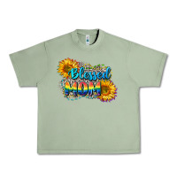 Oil Green Blessed mom Urban Heavy Tee - CowGirlArtShop