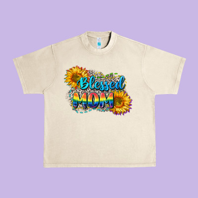 Blessed Mom Urban Heavy Tee Designed By Cowgirlartshop