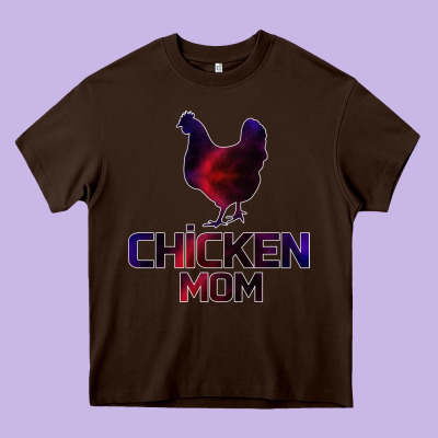 Chicken Mom Heavy Core Tee Designed By Bettercallsaul