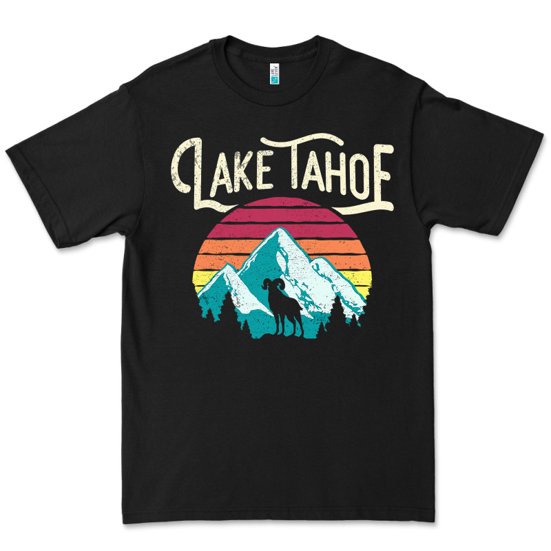 Vintage Lake Tahoe Mountains Retro T Premium Tee by longCreatives | Teevron