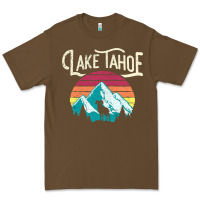 Cacao Vintage Lake Tahoe Mountains Retro T Premium Tee - longCreatives