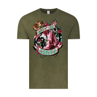 Vintage Olive Let's go Girl's Cowboy boots Vintage Tee - HowdyJamesFarm