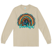 Mushroom western thanksgiving rainbow with turkey Long Sleeve Tee - RanaPortraitStore