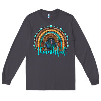 Smoke western thanksgiving rainbow with turkey Long Sleeve Tee - RanaPortraitStore