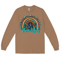 Toasted Coconut western thanksgiving rainbow with turkey Long Sleeve Tee - RanaPortraitStore