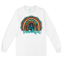 White western thanksgiving rainbow with turkey Long Sleeve Tee - RanaPortraitStore