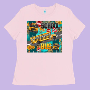 School Bus Ladies Tee Designed By Texasbilliewilder