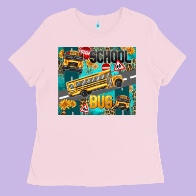 School Bus Ladies Tee Designed By Texasbilliewilder