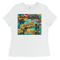 White school bus Ladies Tee - texasbilliewilder