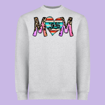 Girl Mom Heavyweight Sweatshirt Designed By Cowhidedigitalart