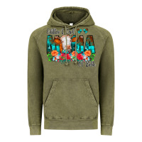 Vintage Olive Glitter Dirt Mama Of Both Cow Flowers Vintage Hoodie - CowCowDesign