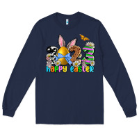 Navy Easter Day 2023 Happy Easter Long Sleeve Tee - OliviaCreatesArt