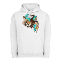 Pigment Lunar Rock cowhide leopard turquoise patch Urban Hoodie - AdoDesignShop