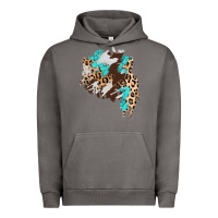 Pigment Tornado cowhide leopard turquoise patch Urban Hoodie - AdoDesignShop