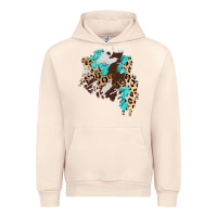 Sandshell cowhide leopard turquoise patch Urban Hoodie - AdoDesignShop