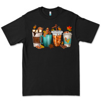Black Thankful Coffee Cups Premium Tee - texasbilliewilder