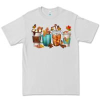 Dove Grey Thankful Coffee Cups Premium Tee - texasbilliewilder