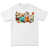 White Thankful Coffee Cups Premium Tee - texasbilliewilder