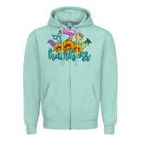 Seafoam hairboss western sunflowers hairdresser Zipper Hoodie - Artiststas